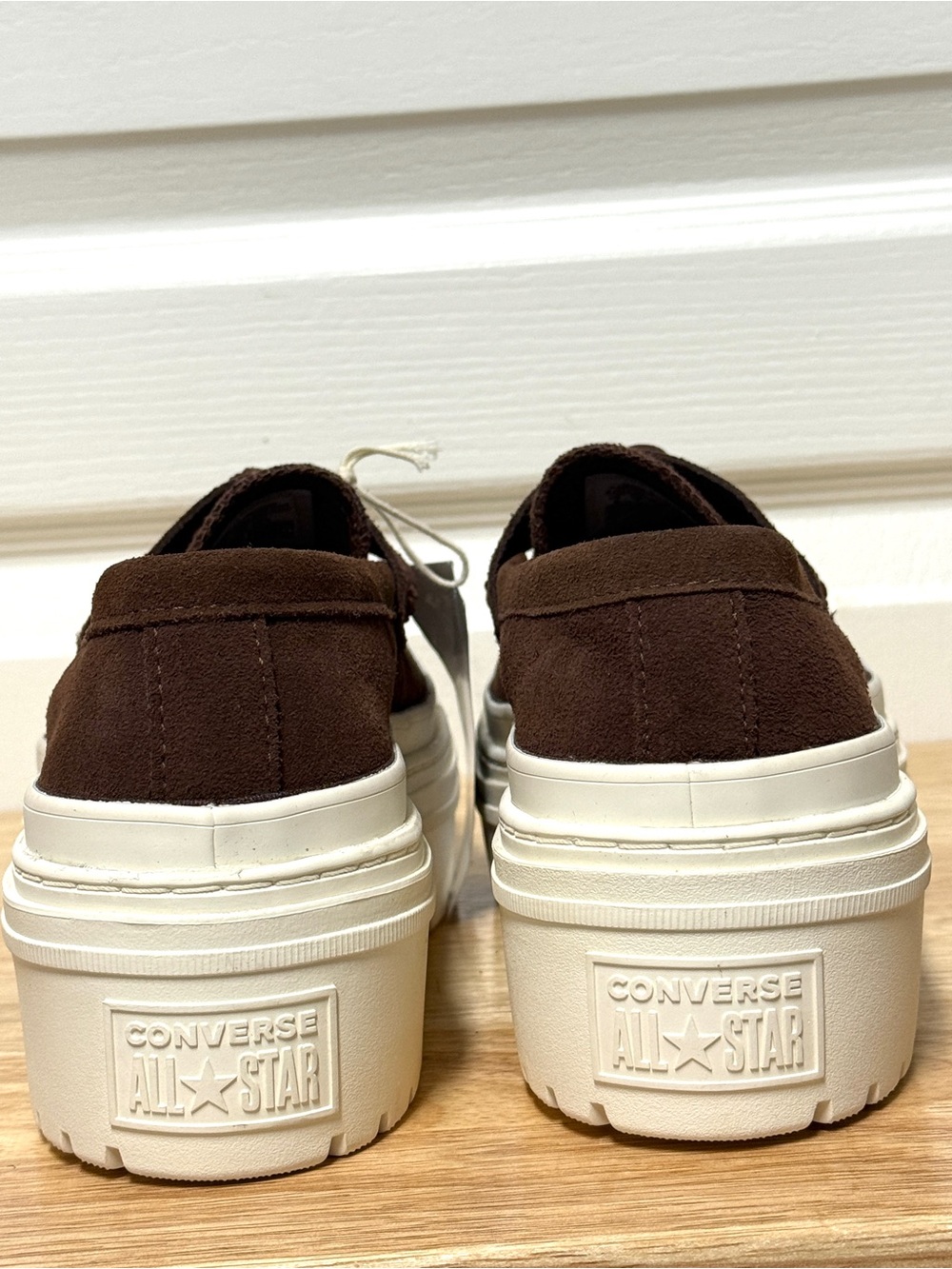 Converse Brown Suede Platform Tassel Loafers - Picture 6 of 7